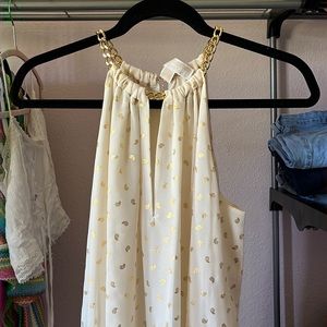 Micheal Kors gold and cream dress